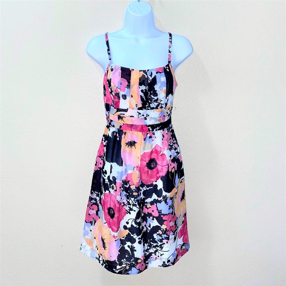 New York & Company Women's Floral Knee Length Sheath Dress, Size 2